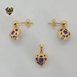 (1-6234) Gold Laminate - Heart Sets - BGF - Fantasy World Jewelry