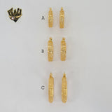 (1-2598) Gold Laminate Hoops - BGO