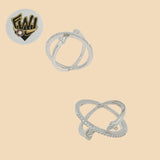 (2-5107) 925 Sterling Silver - Double Zircon Ring - Fantasy World Jewelry