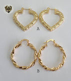 (1-2698) Gold Laminate Hoops - BGO - Fantasy World Jewelry