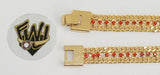 (1-0861) Gold Laminate - 9.5mm Alternative Bracelet - 8" - BGO - Fantasy World Jewelry