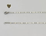 (4-3197) Stainless Steel - 3mm Alternative Figaro & Flat Marine Chain. - Fantasy World Jewelry