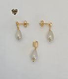 (1-6171) Gold Laminate- Pearl Set - BGO - Fantasy World Jewelry