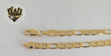 (1-0425) Gold Laminate Bracelet - 4.5mm Figucci Link - 7", 7.5'' - BGF - Fantasy World Jewelry